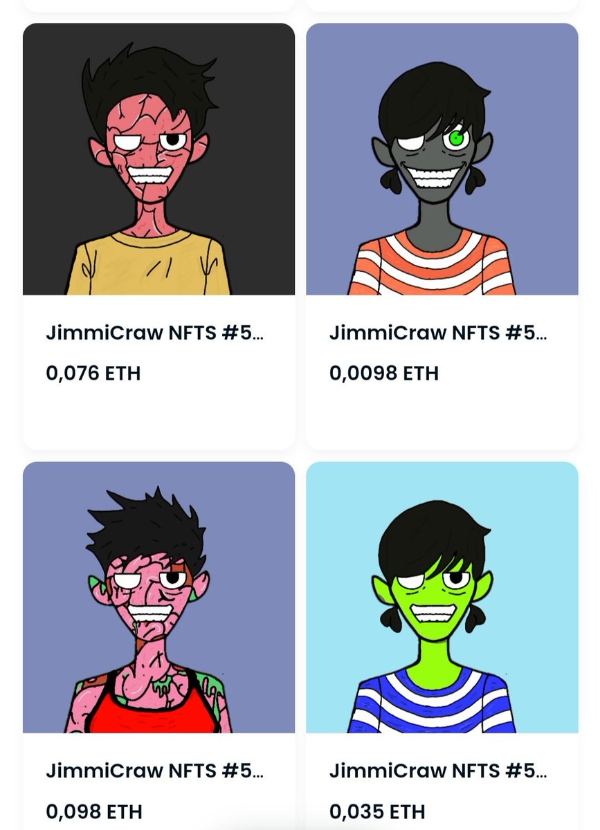 JimmiCrawNFTS's tweet photo. GM  
10000/ 1 SOLD✅
Start Price 0.0098✅
https://t.co/poH2gjRyvM
Link☝️☝️✅
Accept Offer✅
New Collection PFPs nfts ✅
#opensea #NFT #openseaartists #OpenSeaCollection #NFTCommunity @LindaForNC @HeroShoes_NFT @Fundrae @NFT_World07 @bigdaddykane @Teefinha97 @yaas_f02 @cometwtf https://t.co/XmjohwxKoz