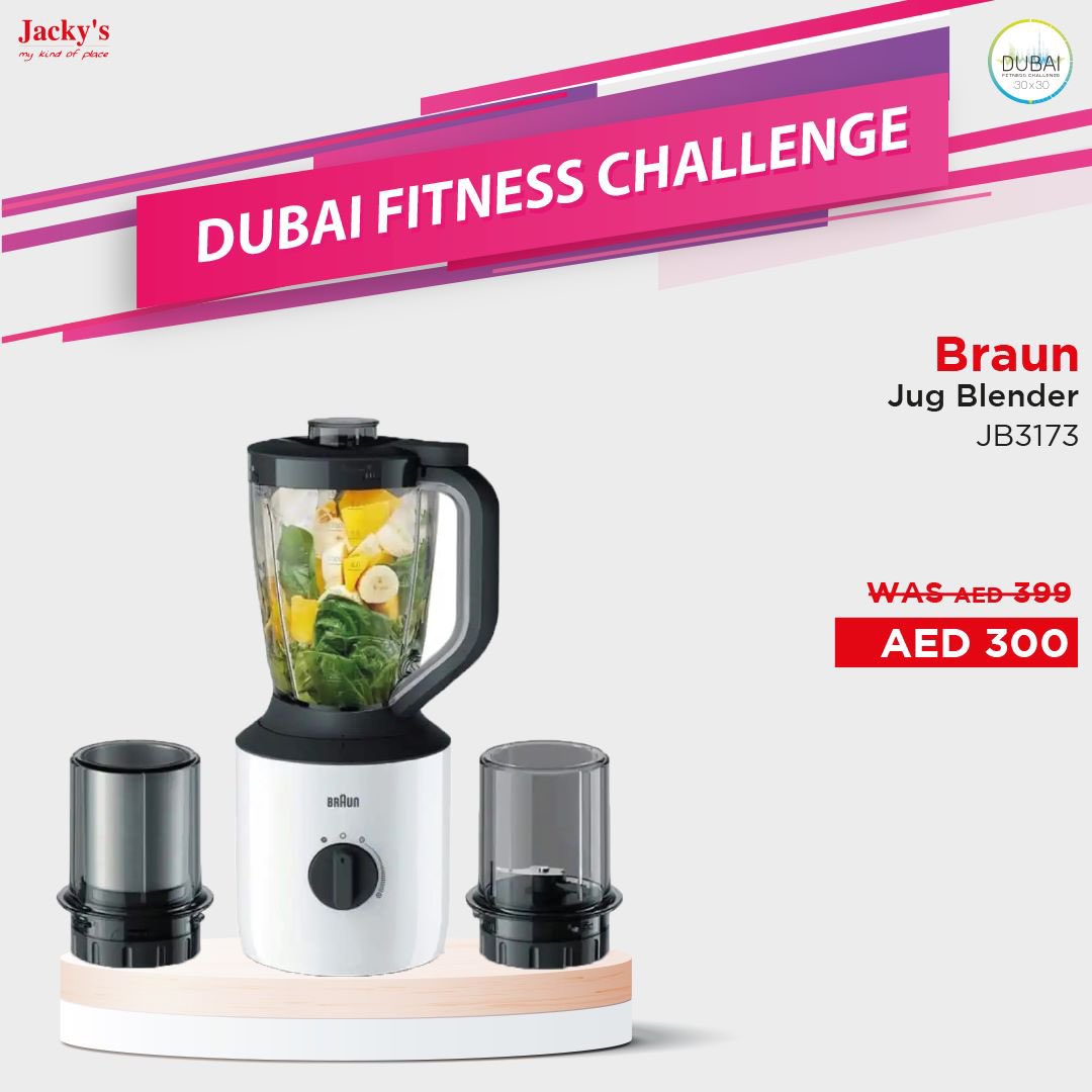 jackysuae's tweet photo. Stay fit &amp; healthy with Jacky’s! 
Enjoy amazing offers on blenders to prepare your favorite healthy abd fresh smoothies 🤩

Shop online from Jacky’s, visit our website: 

https://t.co/g497XYxnUq 

#dubaifitnesschallenge #jackyselectronics #stayhealthy #blender #mixer #uae #dubai https://t.co/9ZhlWZfy5w