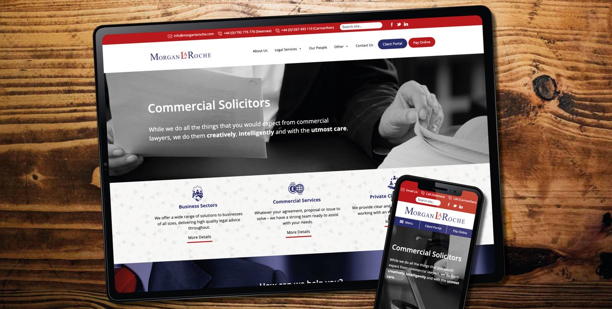 daly_design's tweet photo. Just launched a new website for Morgan LaRoche solicitors in Swansea. This is a major upgrade to the old website as it is now mobile friendly, fully editable, with advanced SEO applied. Visit their new website here: https://t.co/t3m9MtJjNs

 @MLRLaw #SOLICITORS #Webdesign https://t.co/qJTHyqTmRi
