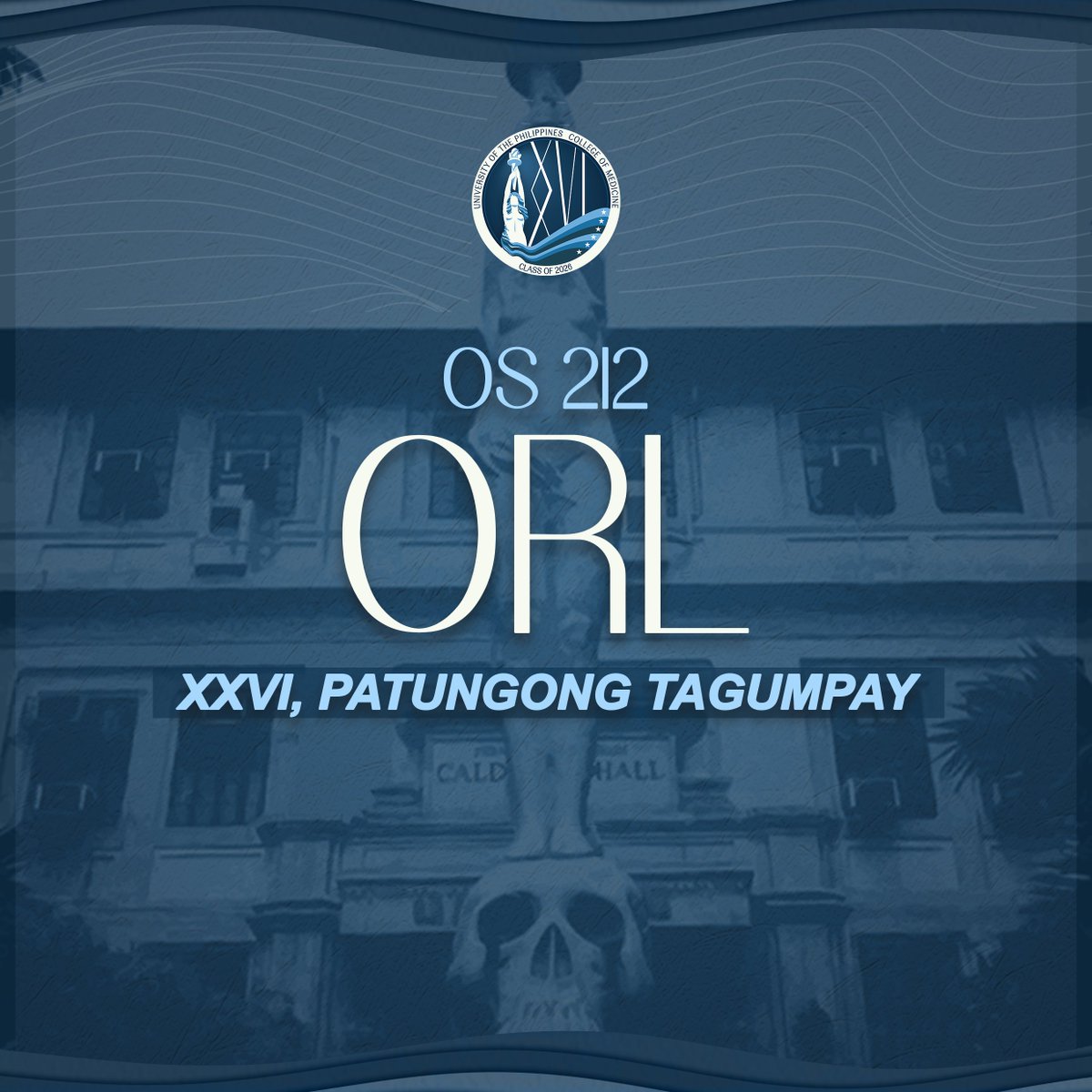 ✅ ORL 212

Congratulations 2026! Thanks for 🍴 TUNING into ORL 212 and getting through this week! Don’t forget to take a BREATHER💨 and get ready for next weeks’ 💆🏼‍♂️activities and lets get this BREAT(d)🥔

#UPCM2026
#XXVIPatungongTagumpay