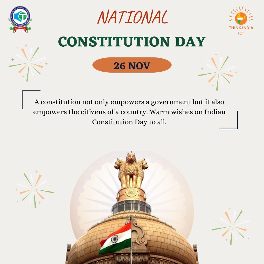 ThinkIndiaICT's tweet photo. 💫 Greetings from Think India ICT💫

Constitution is not a mere lawyers document 📄, it is a vehicle of Life🇮🇳

The Constitution is the backbone of a country and we are lucky that ours is a strong one 🇮🇳🙏🔥. Wishing you all a very Happy Constitution Day 😃 https://t.co/OGklRXsaqg