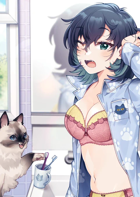 「下着×おへそ」テーマの【Lingerie Girls -Bloom-】企画にてイラストを描かせていただきました!よろしくお願いいたします! 
