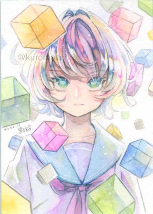 紙目の荒い水彩紙って滅多に使わないから新鮮ちなみにこれはホワイト