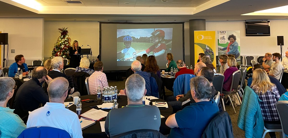 ScottishCycling's tweet photo. Fantastic to have @TrudyLindblade, CEO of @CyclingWorlds along to our conference to tell us all about ‘the power of the bike’ and share some exciting insight into the event next year https://t.co/hJIq12cpzv