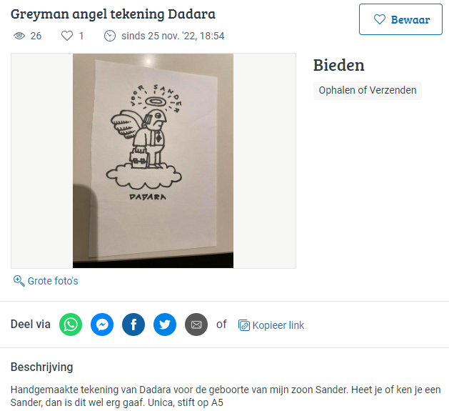 Tjibbe20's tweet photo. @dadara wauw, dat je zoiets speciaals uberhaupt wil verkopen.. https://t.co/3mDO1I6KFO