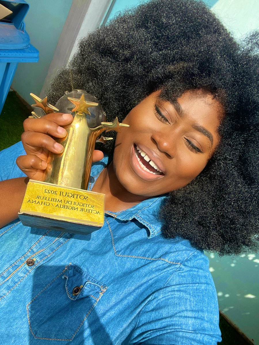 lydiaforson's tweet photo. Just received my award for BEST ACTRESS at the #SOTIGUI in Ouagadougou 🏆 for #BORGA
So sad I couldn’t be there, but I’m honored that the legendary @officialakofa was to receive it on my behalf.
God continues to smile on me 😊🥺 https://t.co/bC7kUPSdmX