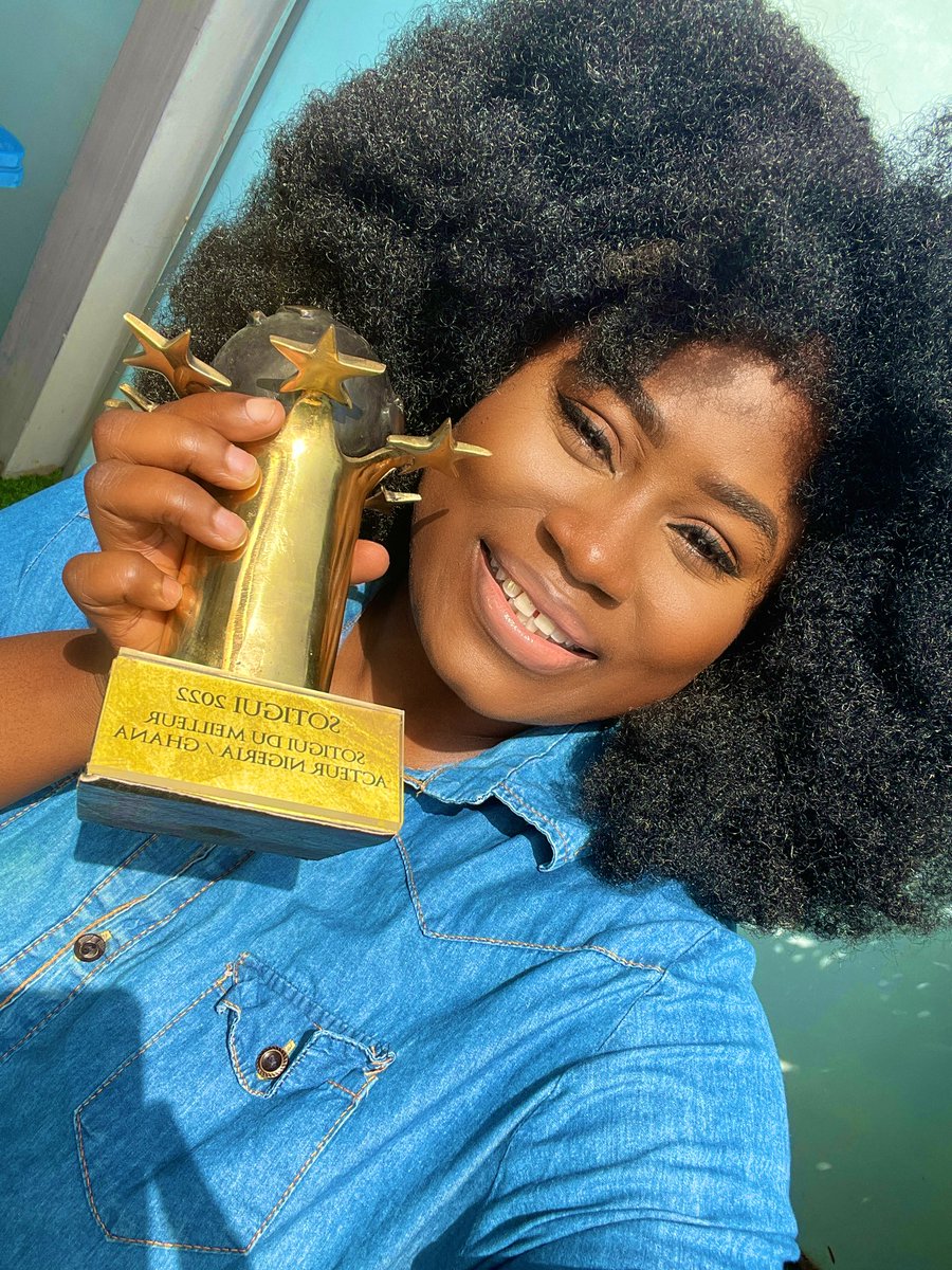 lydiaforson's tweet photo. Just received my award for BEST ACTRESS at the #SOTIGUI in Ouagadougou 🏆 for #BORGA
So sad I couldn’t be there, but I’m honored that the legendary @officialakofa was to receive it on my behalf.
God continues to smile on me 😊🥺 https://t.co/bC7kUPSdmX