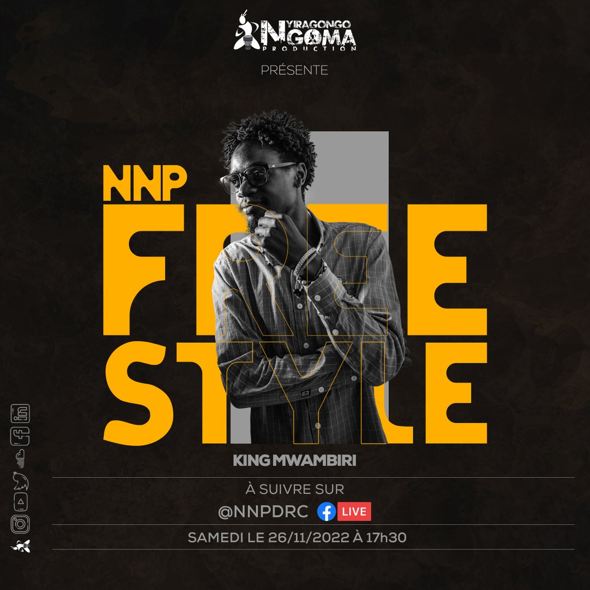 nnp_drc's tweet photo. #NNPDRC vous propose un freestyle live sur la page Facebook suivant le lien ci-dessous
https://t.co/6qnsUNfWA0
Restez connecter pour decouvrir l’artiste du jour. https://t.co/WUWjbFeEvs