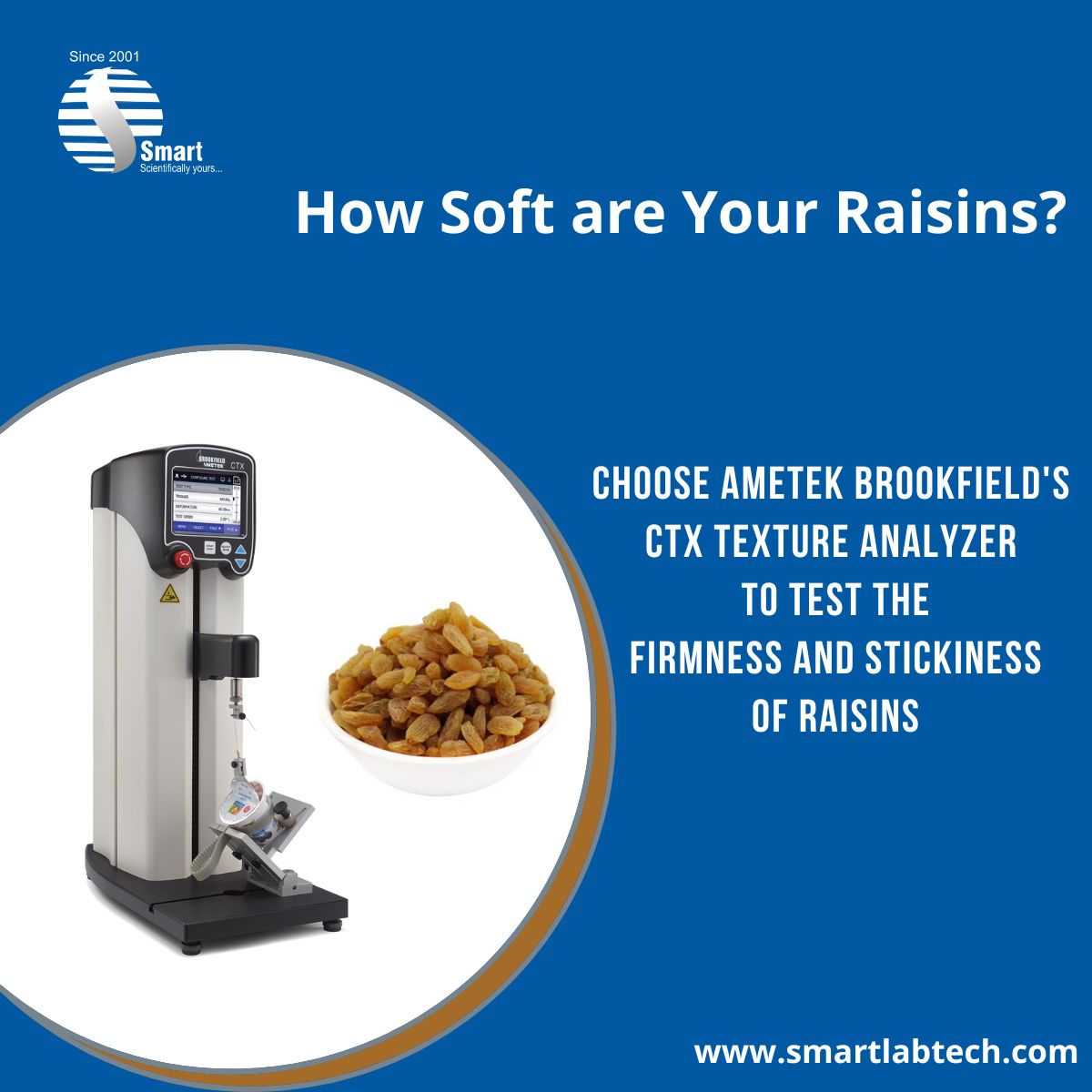 SmartLabTech2's tweet photo. The CTX Texture Analyzer is AMETEK Brookfield's new advanced model for the compression/tension testing of materials. 
For more info,
Visit us : https://t.co/NhZ9Gpn44D
E-mail us : ebiz@smartlabtech.net
#viscometer #rheometer #textureanalyzer #powderflowtester #digitalviscometer https://t.co/7jaJUalsHm