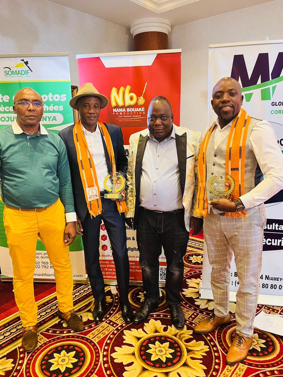 SCINPA2's tweet photo. Un laurier de plus pour le Pca de la #Scinpa. Moussa Sawadogo a reçu, samedi 19 novembre 2022 à Paris, le Grand Prix des Leaders Afrique-Diaspora du Meilleur promoteur de l'industrialisation du secteur Café cacao. https://t.co/C96rnH9bTt