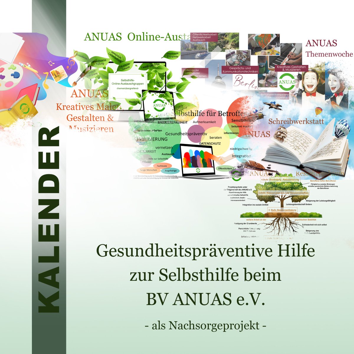 BVANUASeV's tweet photo. Der Bundesverband ANUAS e.V. hat einen All-Jahres-Kalender zur Prävention und Gesundheitsförderung herausgebracht.

Der Kalender ist gegen eine Spende an den ANUAS e.V. erhältlich - Anfragen an: kontakt@anuas.de. https://t.co/m8E97guxSb