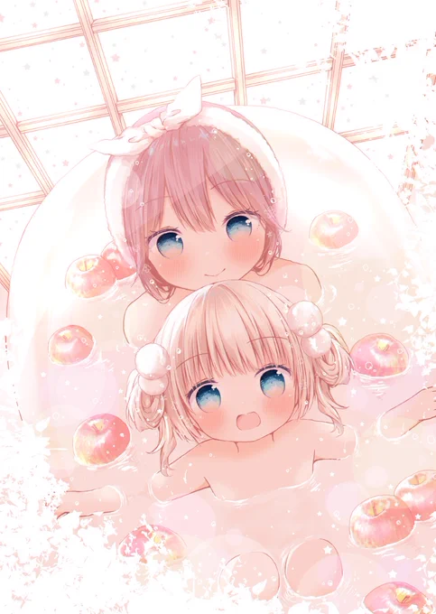姉妹百合 #いい風呂の日 