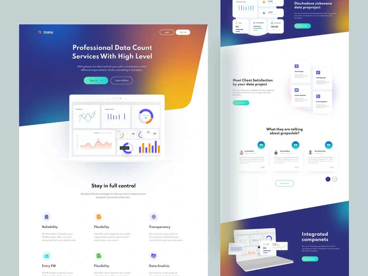 uihutofficial's tweet photo. Data Agency Landing Page Design
https://t.co/6yXyPka66E
Data Analysis Landing Page is a collection of fresh and creative data analysis landing pages for inspiration. 
#DataAgencyLandingPageDesign 
#DataAgency #creativedataanalysislandingpage #creativedataanalysis 
#dataanalysis https://t.co/0jK8vjfoT6