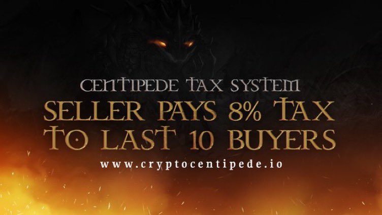 Crypto BULL 📈🔥🚀 (@crypto_bull14) on Twitter photo This can be BIG! New concept in meme coins.
<a href="/CCentipedeio/">Crypto Centipede</a>
Seller pays 8% tax to last 10 new buyers!
Crypto Centipede
⏰ Presale Live
📝Audit
✅0 Private Sell
🔒100% Token locked
TG: t.me/cryptocentiped…
Website: cryptocentipede.io
#NFA #DYOR This can be BIG! New concept in meme coins.
<a href="/CCentipedeio/">Crypto Centipede</a>
Seller pays 8% tax to last 10 new buyers!
Crypto Centipede
⏰ Presale Live
📝Audit
✅0 Private Sell
🔒100% Token locked
TG: t.me/cryptocentiped…
Website: cryptocentipede.io
#NFA #DYOR