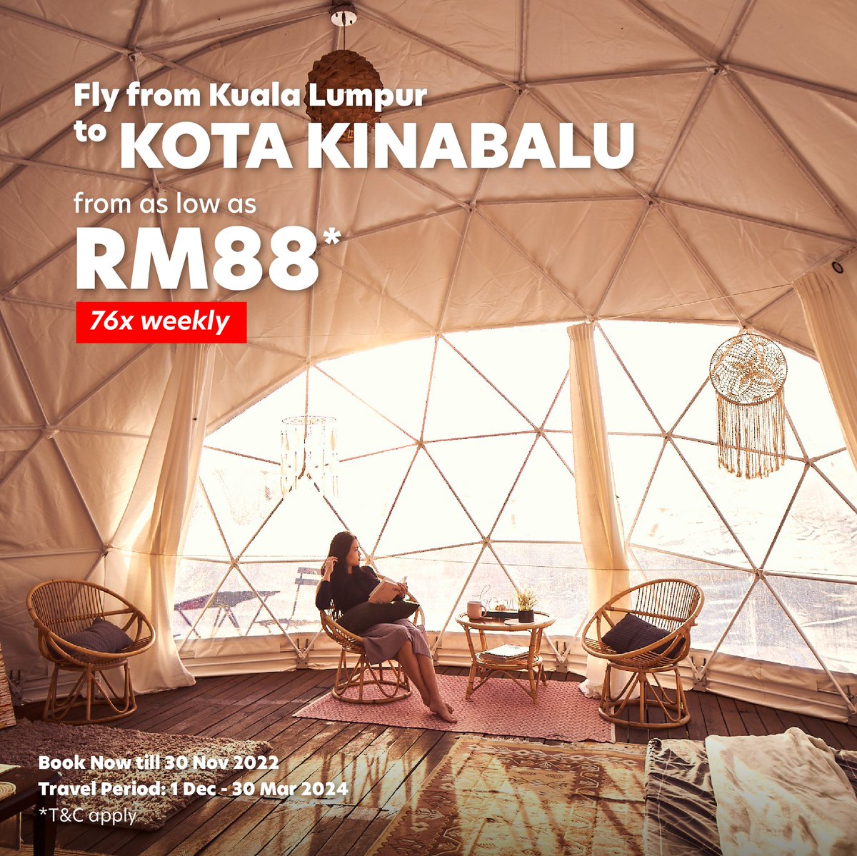 airasia's tweet photo. LOW FARES and FREE FOOD? 🤯 Count us in! 🙌🏻 #FlyAirAsia across #Malaysia and feast for free with our inflight meals. 😋

Keep swiping 👈 to check out our special flights and happy booking! 💺✈️
 
#AirAsia #KualaLumpur #FlyTheWorldChampion https://t.co/rWmt38sw4f