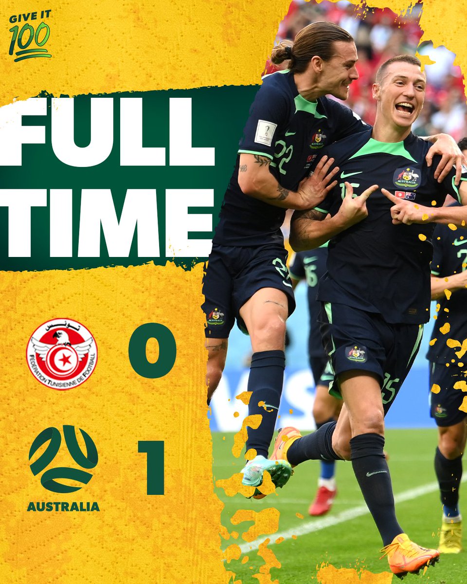 TWELVE. YEARS. THREE. POINTS. THESE. BLOKES. #TUN 0-1 #AUS | #FIFAWorldCup #GiveIt100 #Socceroos