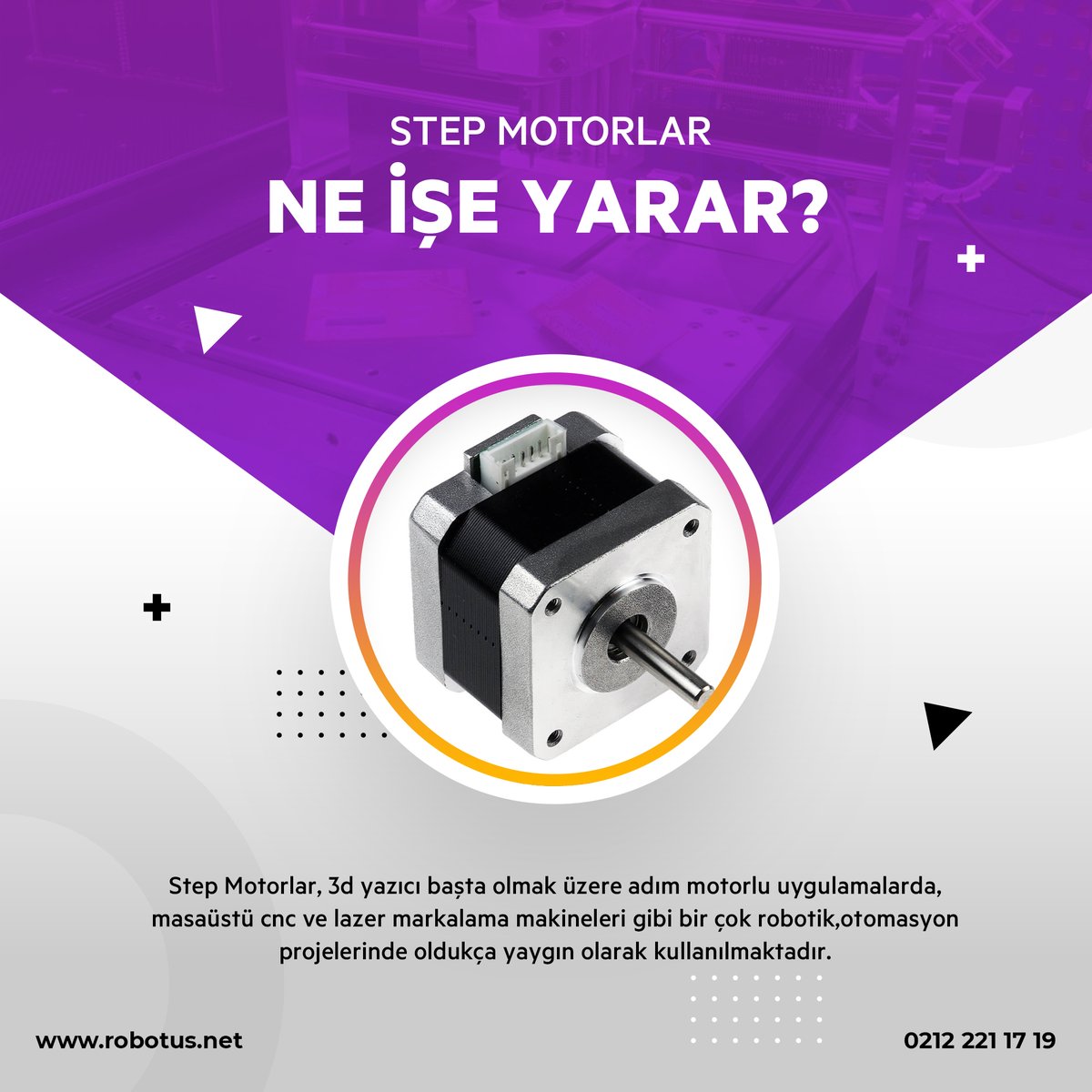 robotus_net's tweet photo. 🔎 Masaüstü CNC , Lazer kazıma ve 3D Yazıcı yapımında yaygın olarak kullanılan Nema 17 step motor modellerini sitemizden inceleyebilirsiniz.
➡️ https://t.co/zxfIfMbxy5
#stepmotor #nema17 #nema23 #3dyaziciyapimi #cncyapimi #arduinorobot #robotprojeleri #robotikproje https://t.co/wI21Xw7MwG
