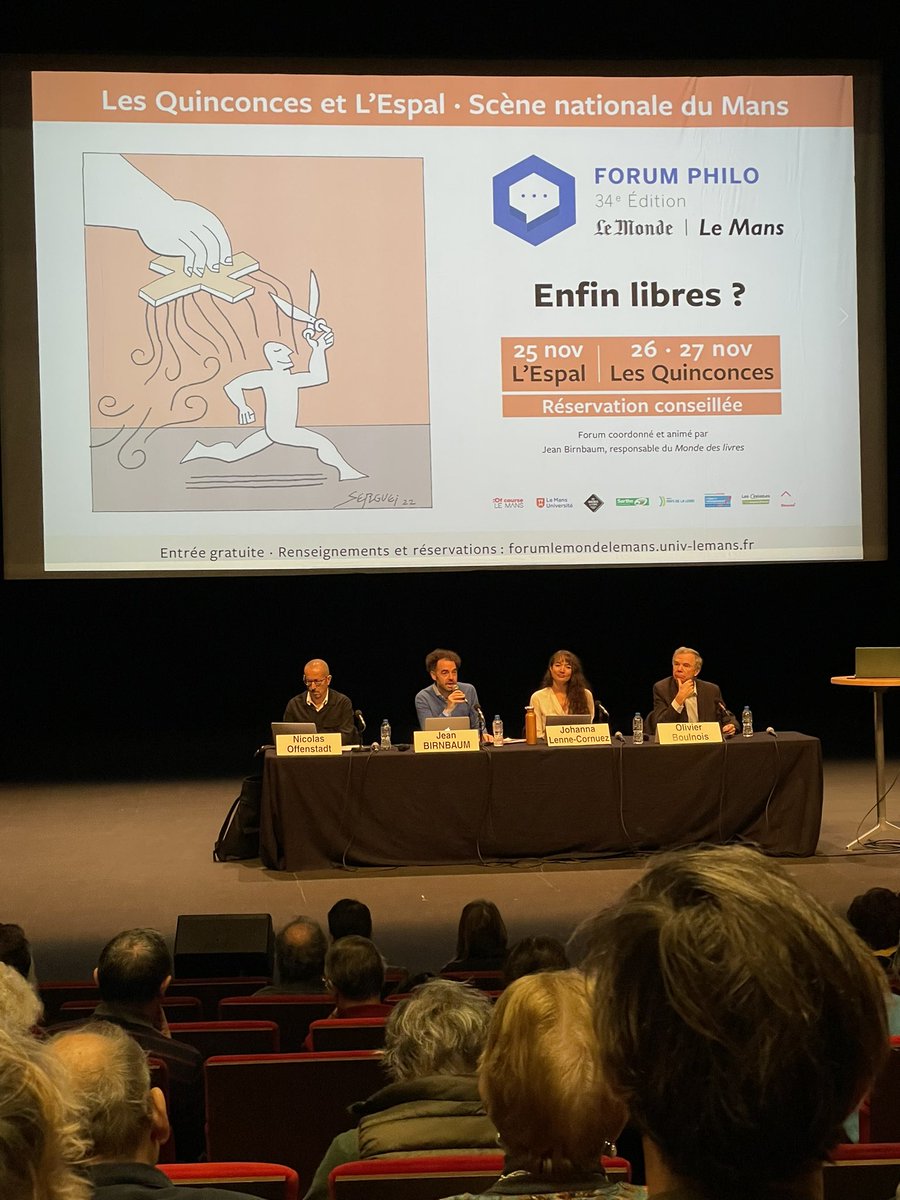RYOj_p's tweet photo. « Enfin libres ?» quel beau thème pour ce nouveau #ForumPhilo 2022. #LeMans https://t.co/nAMvHbkicG