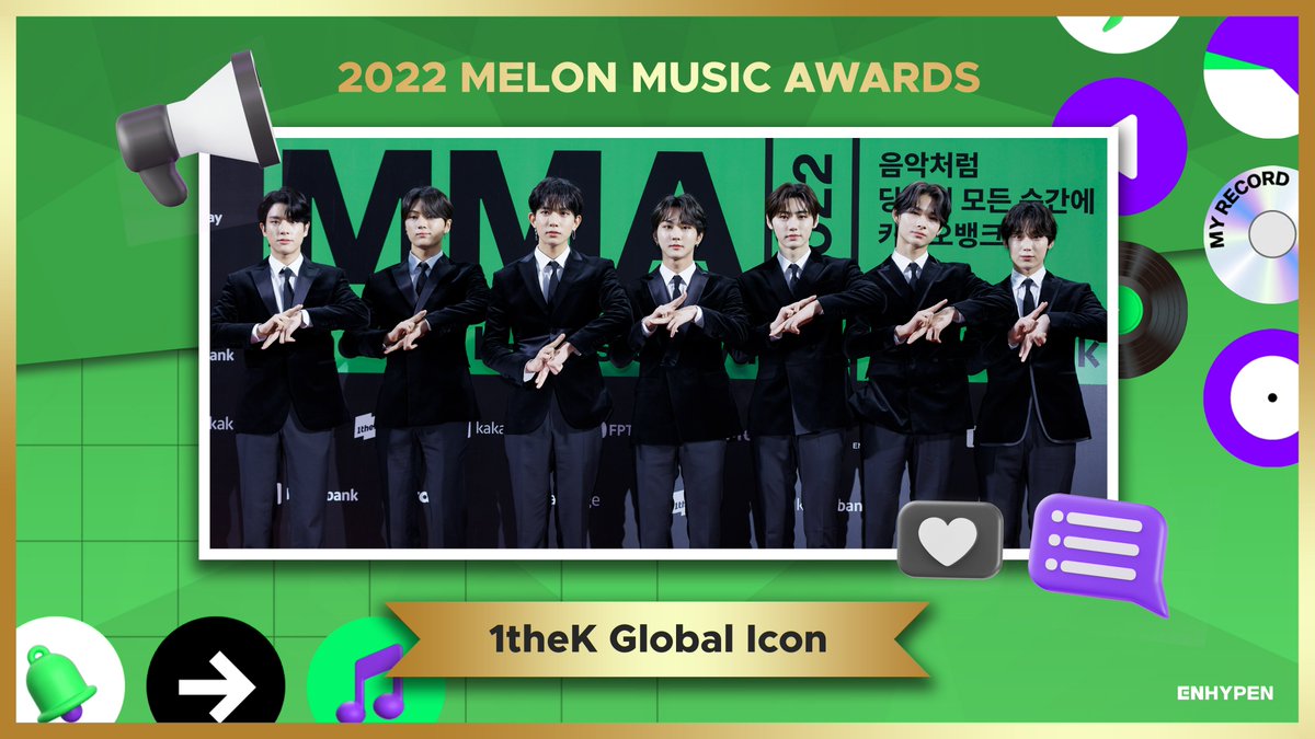 enhypenupdates's tweet photo. ENHYPEN won '1theK Global Icon' at the 2022 Melon Music Awards! 🏆 Congratulations! 👏

CONGRATULATIONS ENHYPEN
#ENHYPEN1theKGlobalIcon #ENHYPENonMMA #ENHYPEN @ENHYPEN_members @ENHYPEN https://t.co/5N8E1SoMg9