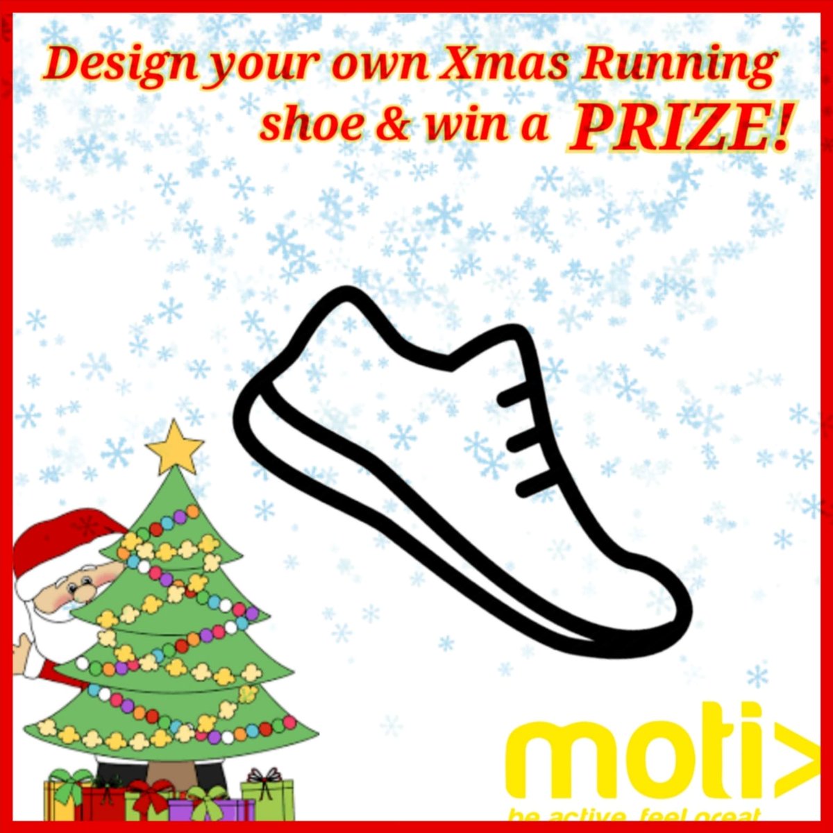 Keep the kids occupied &amp; WIN a prize in our Christmas comp!

Pick up a form instore &amp; show us your best Christmas themed running shoe 

Return the form to us by the 19th December &amp; the lucky winner will have their prize in time for Christmas!

Good luck! 
#christmascompetition