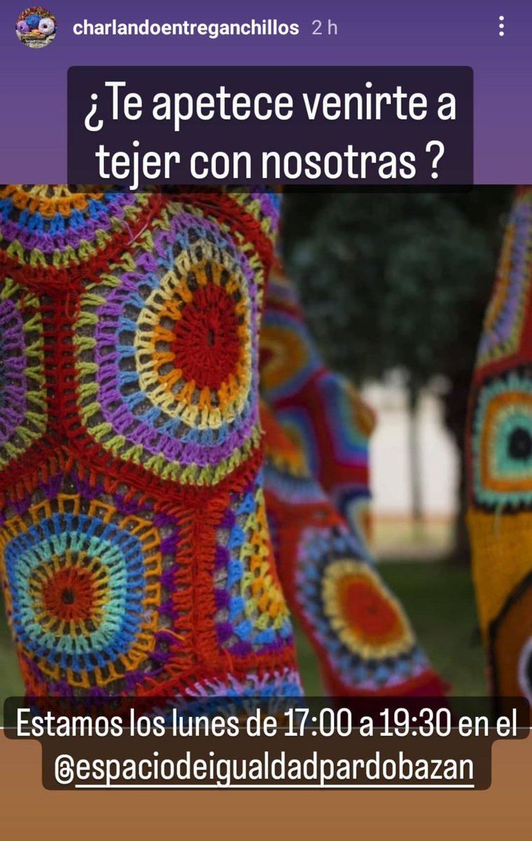Eboly7's tweet photo. #laconce #barriodelaconce #plazavirgendelromero #tejedorasunidas #tejeresmisuperpoder  #tejeresdeguapas #tejedorastwitteras #tejedorasinstagrameras  #ganchillerasunidas
#ganchilleraspijameras   #crocheteraspijameras
#clubdetejedoras #tejiendolosmartes  #tejiendoenlaplaza https://t.co/8r6DM2p007