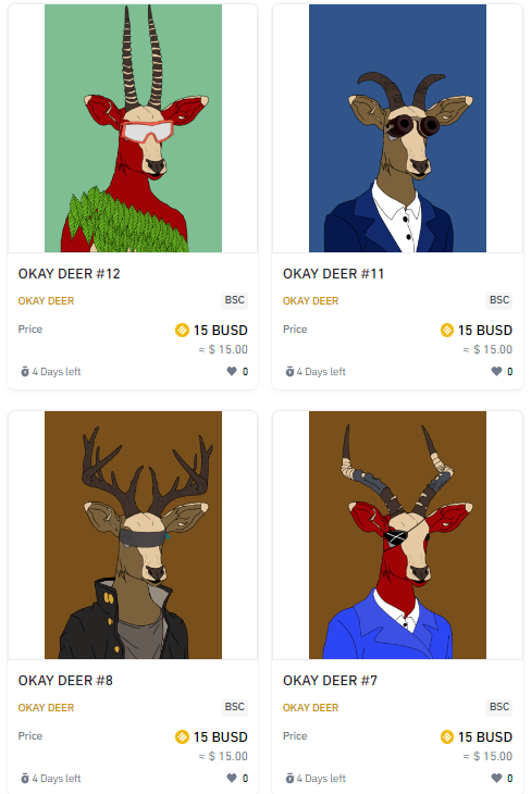 New Drop

Okay Deer
20 $busd only 
1/1 edition
binance.com/en/nft/collect…
Grab it while you can
BC Okay deer mom is finding it everywhere BC baby doesn't know about his powers, so it can be dangerous
#NFTs #nftart #nftcollector #NFTdrops  #nftcommunity  #NFTartist #nft Wallets LUNC