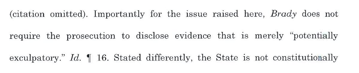 Joriz74's tweet photo. Brady does not mean the State has to disclose evidence that is potentially exculpatory....

I say JUSTICE REFORM NEEDED.

#whataloadofcrap #MakingAMurderer #FreeStevenAvery #FreeBrendanDassey https://t.co/EXkm5rI2cm