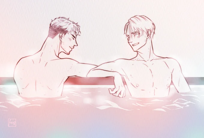 いい風呂の日か……(と過去絵を掘り出す) 