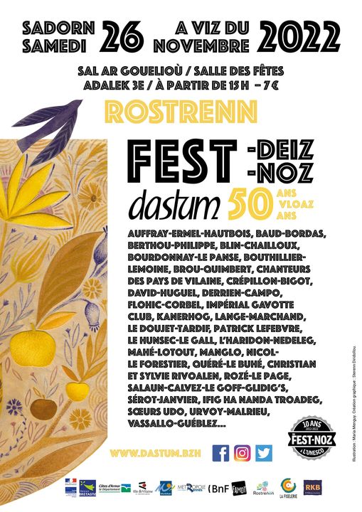 Aujourd'hui samedi à Rostrenen, pour fêter une nouvelle fois les 50 ans de Asso Dastum Bretagne : du goût, du goût, du goût ....