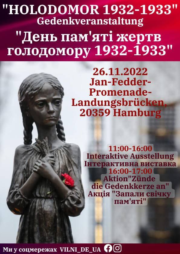 UAdemoHamburg's tweet photo. Wir laden Sie ein, die Ausstellung zum Gedenken an den Holodomor zu besuchen
#Hamburg
#UkraineRussiaWar
@TschenPe
@HSV @AuswaertigesAmt @mopo @GRUENE_Hamburg @ https://t.co/lHbEnhzAj5