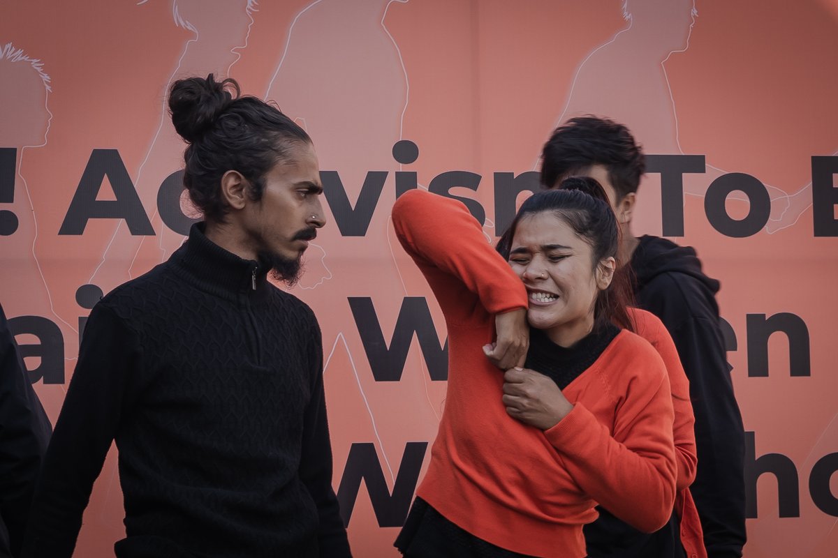 MallaajP's tweet photo. 16 days of Activism against Gender - Based Violence. Street Performance - UNITE!
Performed by @kathaghera 
Photo by @khaikkopratik https://t.co/wdaxrYYdzo