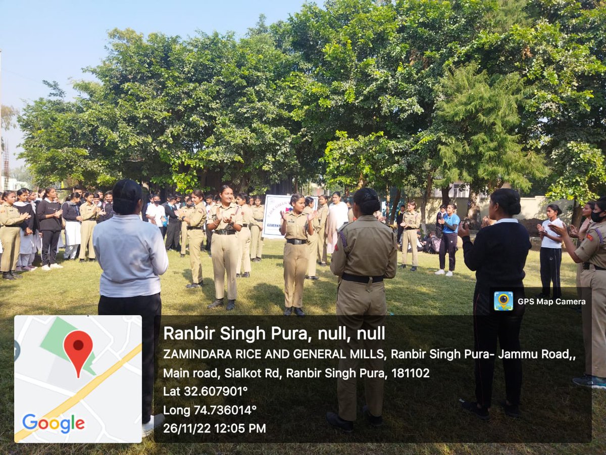 GDC_RS_Pura_NCC's tweet photo. 2J&amp;K Girls Bn.NCC GDC RS Pura organized a'Nukkad Natak'in college and Gandhi Park RS Pura as part of'Puneet Sagar Abhiyaan' under the patronage of principal Prof.Sunil Uppal and supervision of ANO Lt.Shaveta Chowdhary.
@DteJKL 
@HQ_DG_NCC 
@prodefencejammu 
@suniluppal16 
@adgpi https://t.co/kfsZF1VrTH