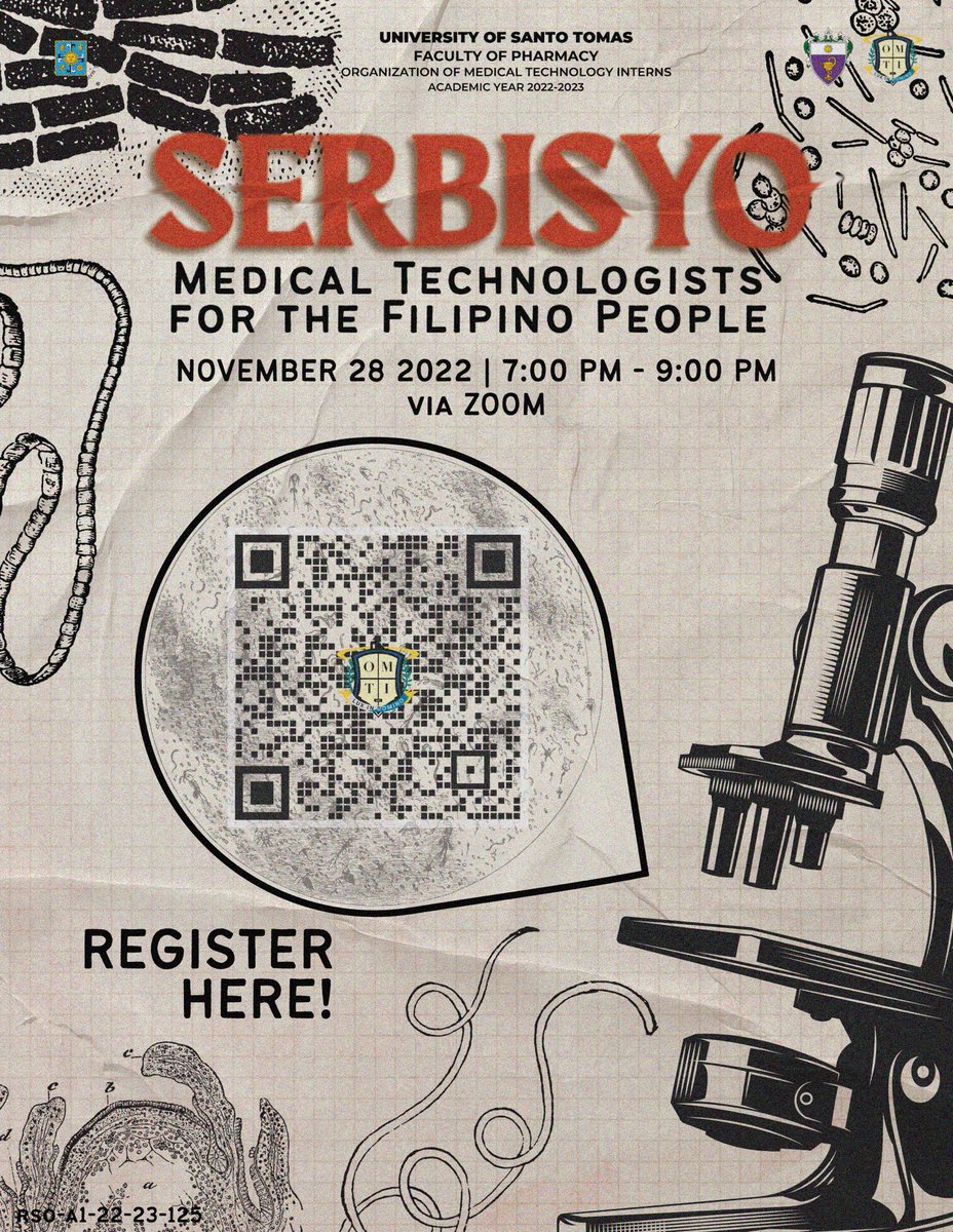 OfficialOMTI's tweet photo. Curious to know what the future holds, future RMTs? 💭
Let us all be inspired in our chosen field as the OMTI invites you to “SERBISYO: Medical Technologists for the Filipino People"! 🔬
Register now:
https://t.co/iQVn6WB7WI
#BlastOffOMTI 🚀
#BeyondTheCosmos 🪐
#nowaybutup https://t.co/oitpsKCw3j