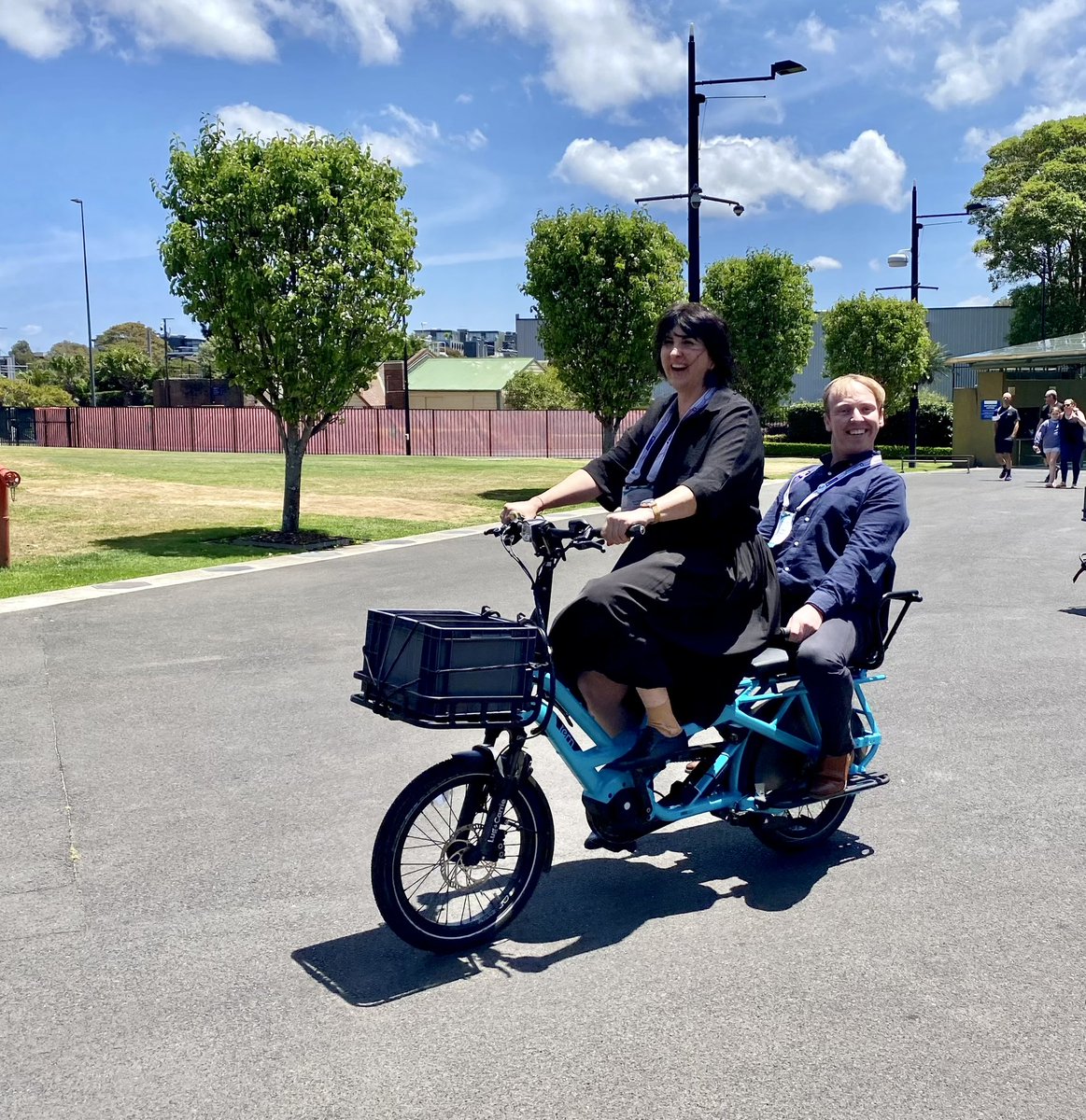 streets4ppl's tweet photo. Getting silly with @HealthTepi at the micromobility conference https://t.co/B3QDRb1OuU