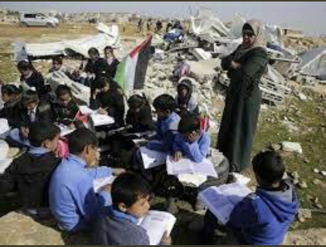 You destroy the schools of the Palestinians but never their educational minds. #ม้าอรนภา #FreePalestine #Justice #NEDECU #IsraeliTerrorism #지구에서년지성아_환영해  #Palestine
