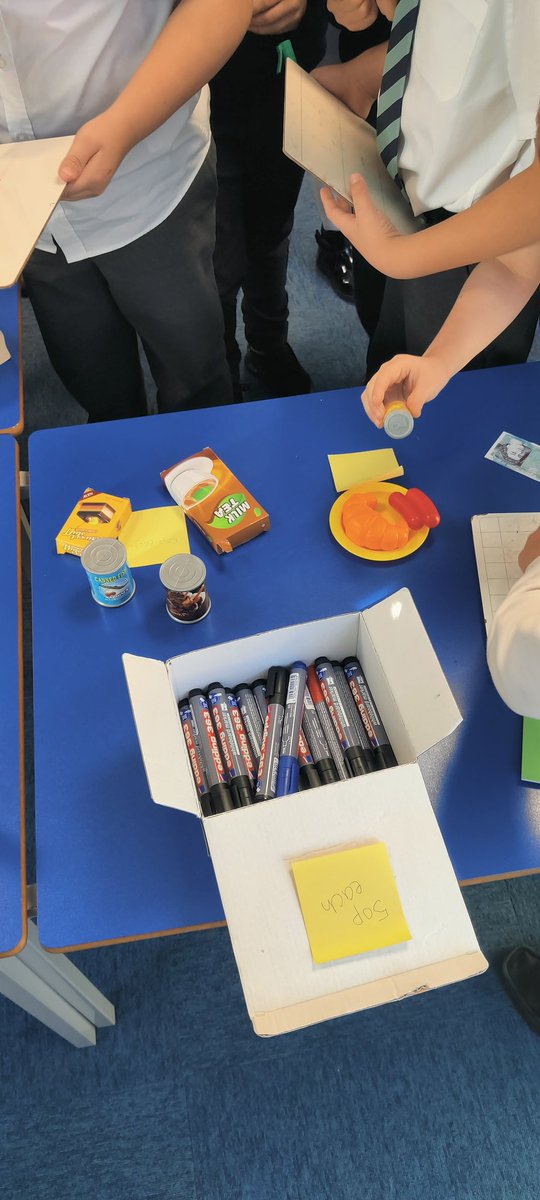 Year3Somers's tweet photo. Roll up. Roll up. Come and see all the items you can buy at Year 3's market stall. Well done to all the children in calculating change and buying some items. https://t.co/MoJHd0lxvL