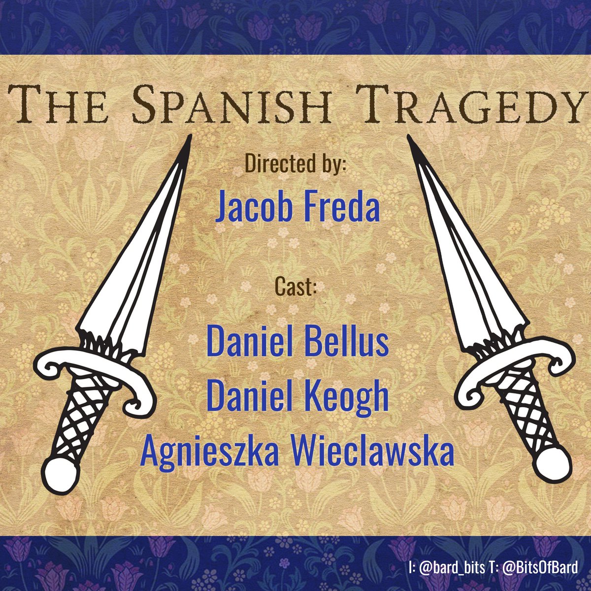 BitsofBard's tweet image. And now for some not- Shaksepeare! The Spanish Tragedy by Thomas Kyd
Directed by: @shak_hob
Cast: @daniel_bellus @agnescreates &amp;amp; Daniel Keogh

2nd December @GooseTheatre
Tickets: goldengoosetheatre.co.uk/bard-bits-shak…