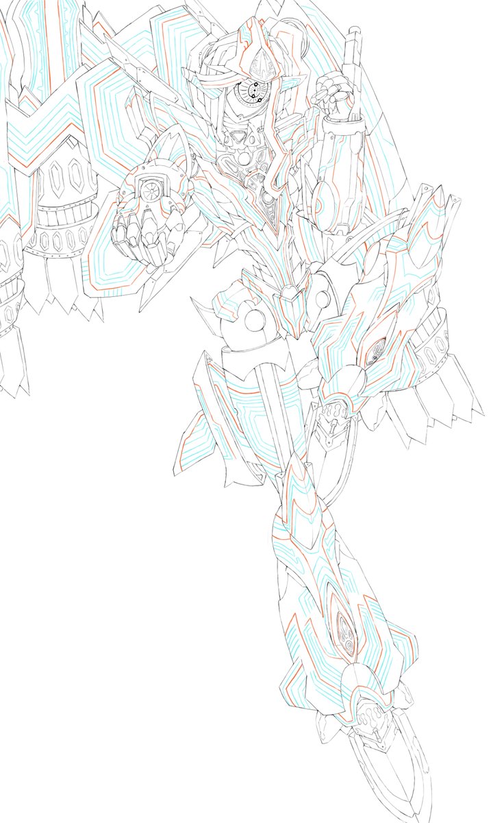 BeigePaladynamo's tweet photo. a patreon drawing. macross has cool style, so macross robot girl fun. #macross_delta https://t.co/UijdQ03TOP