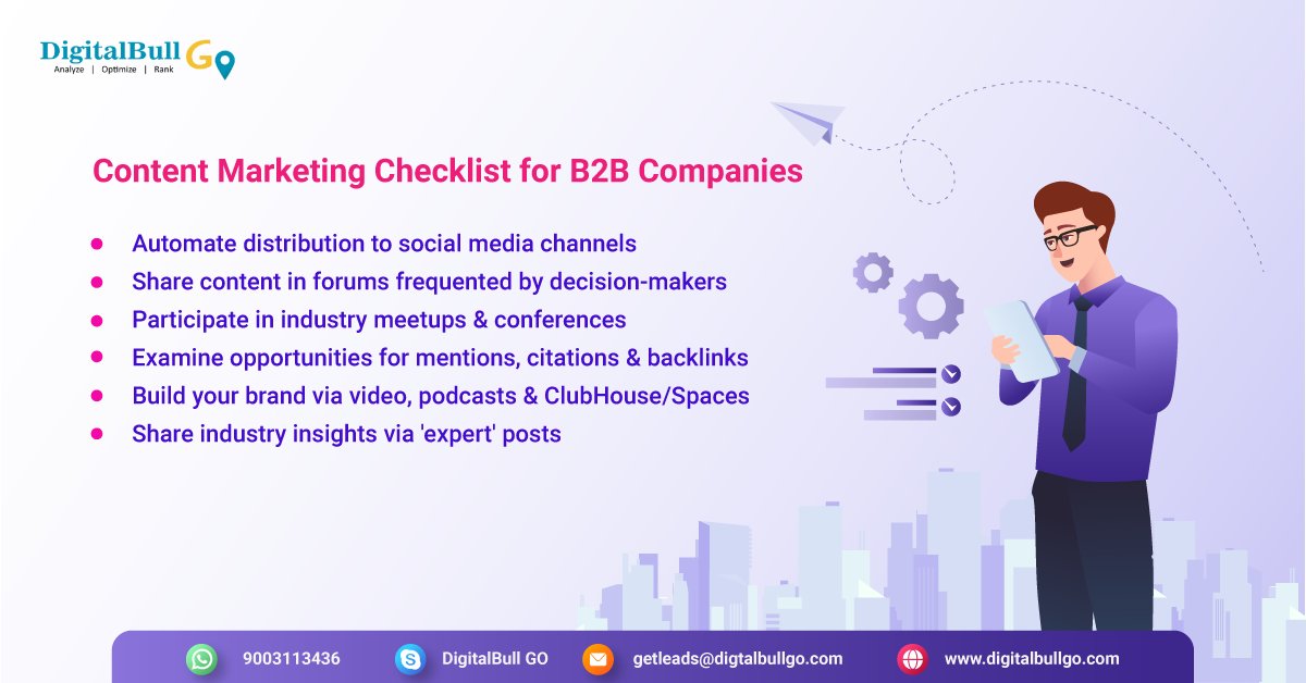 digitalbull_go's tweet photo. Content Marketing Checklist for B2B Companies
Visit us on https://t.co/NfksuJrwGZ
#ContentMarketing #LocalSEOaudit #DigitalBullGo https://t.co/gevhIhSB9U