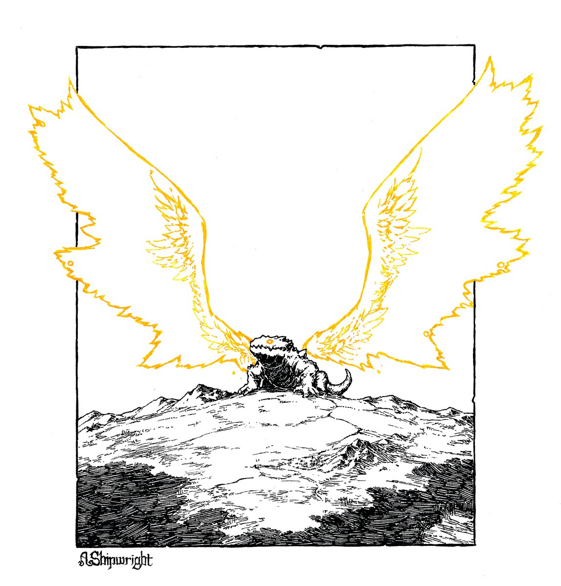 ShipwrightA's tweet photo. Look at that dragon.

He can trample the castle, devour the river
But he cannot fly in the sky
He cannot reach the sun

How funny you are, fat lizard. https://t.co/wtIc10u3XJ