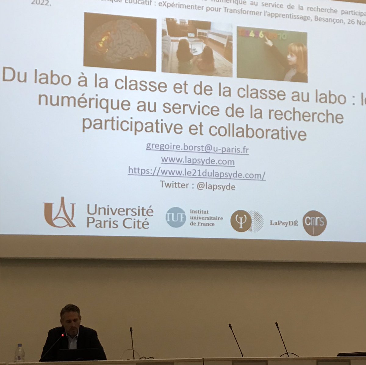 Assister au lancement de Next ( numérique éducatif) en FC, rencontrer les chercheurs et assister à la conférence de Grégoire Borst sur l’impact du numérique en passant par les enjeux de connaître le fonctionnement du cerveau pour l’enseignant.