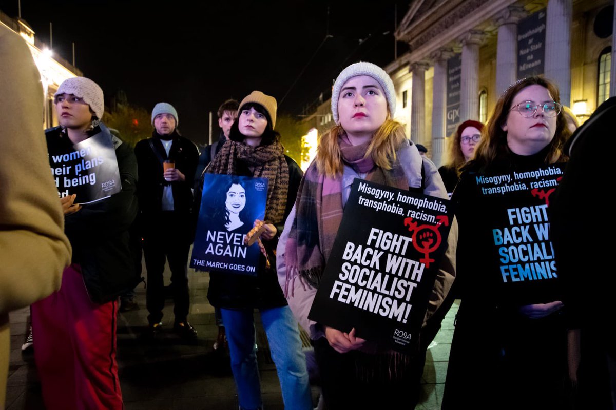 #25November #socialistfeminism #metoo Stand Out Against Gender Violence last night in Dublin