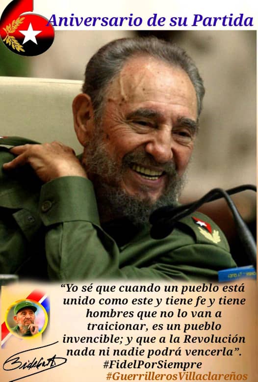 RegionMilitarVC's tweet photo. #FidelPorSiempre alumbrando a los pueblos. Ha vencido hasta a la ciencia, porque #FidelVive  aquí y allá, en cualquier lugar donde haya un revolucionario. #FidelEntreNosotros https://t.co/4L1lYt32SS