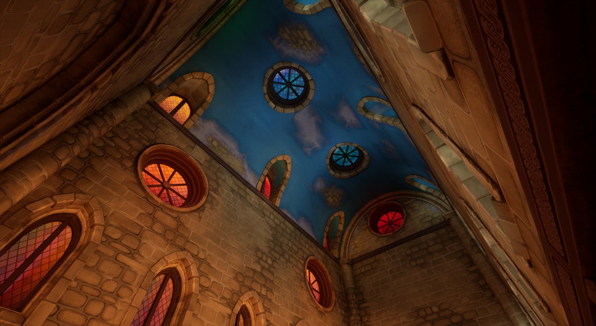 Wabbaboy's tweet photo. Inner hallways of the castle, developing the look of the more “normal” bits of architecture you'll see through the adventure.
#unrealengine #indiedev #immersivesim https://t.co/lzjJswbIm6