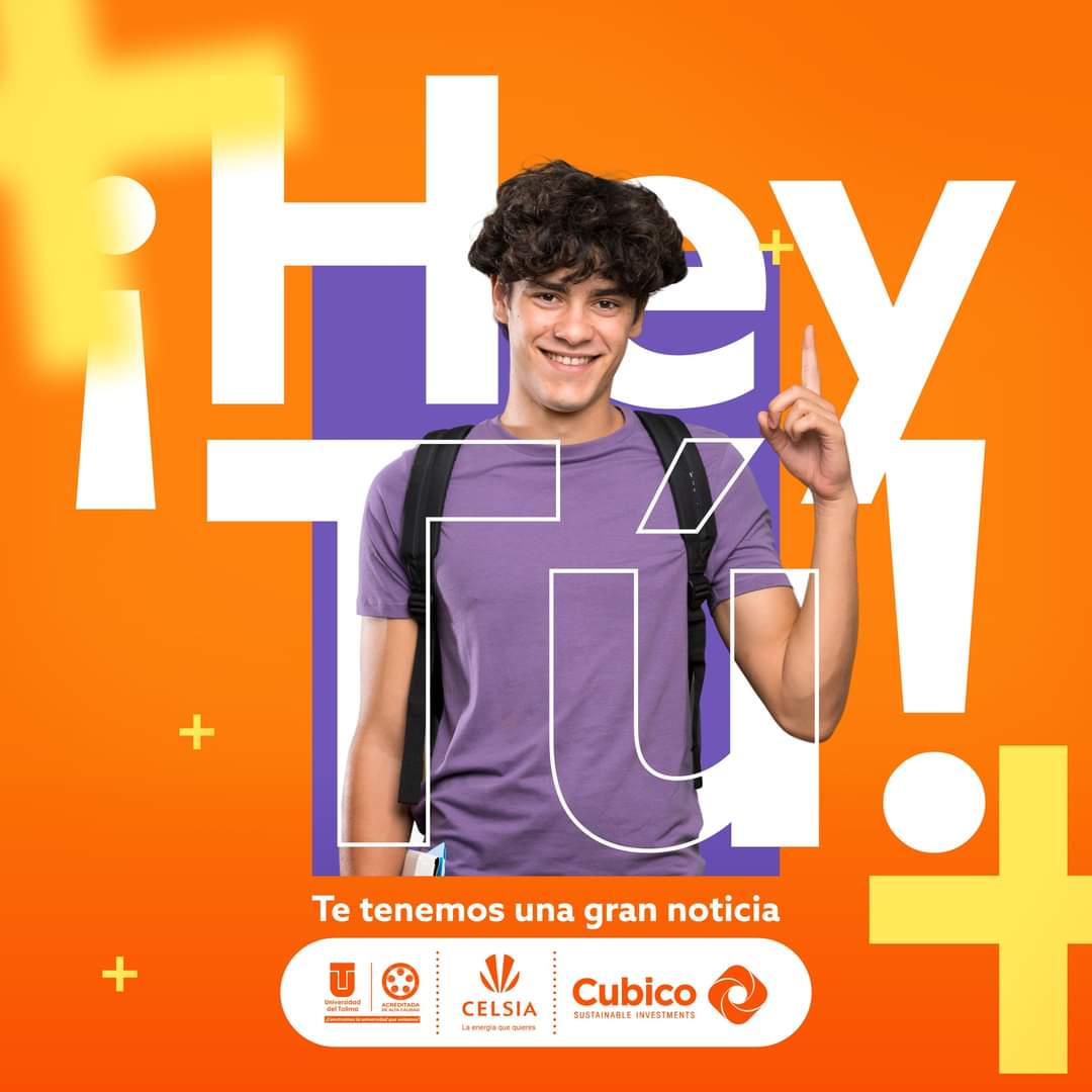 angelestelev's tweet photo. #Tolima ¡Vamos a estudiar🤓! En #Celsia nos aliamos con #Cubico y abrimos convocatorias de becas de #pregrado y #posgrado para los estudiantes de estratos 1️⃣ y 2️⃣ de la Universidad del Tolima. ¿Te gustaría ganar una de ellas? Acá te lo contamos todo🤩👉 https://t.co/as6zIcQStd https://t.co/D7d63kj0KR