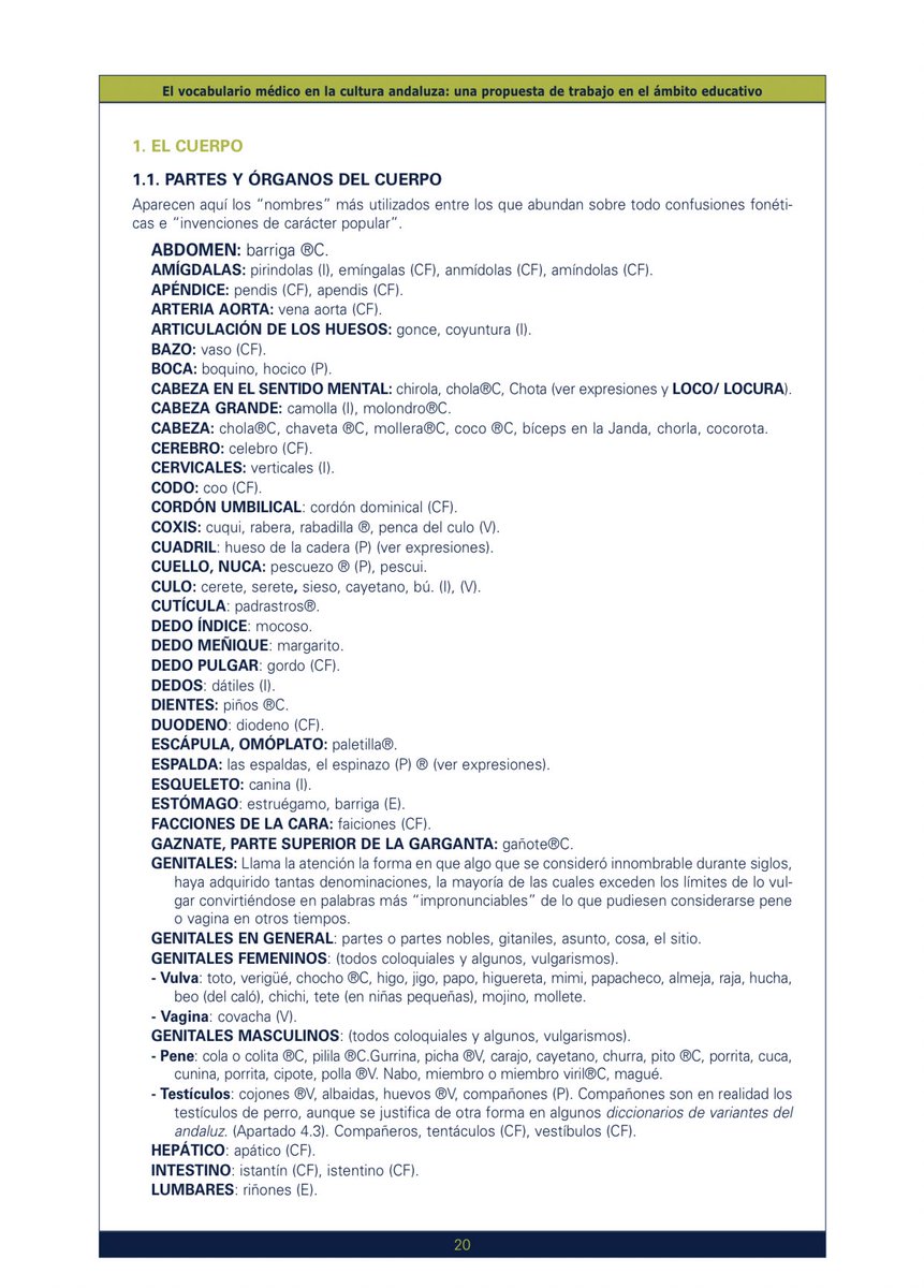 PARATATUMOL's tweet photo. necesitaba compartir k llevo un día fascinada con el pdf de vocabulario médico andaluz https://t.co/l7wCshTD8Q