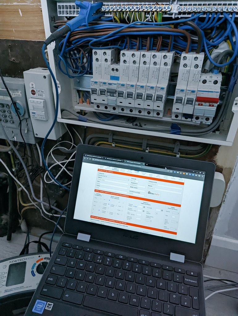 ElecSafeBelfast's tweet photo. Electrical Installation Condition Report for house sale in Newtownabbey. https://t.co/o2rSigiJgg