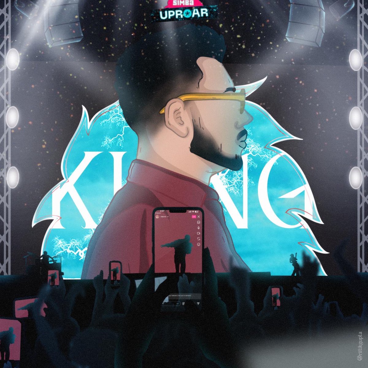 ritikguptaaa's tweet photo. @ifeelking 

Can’t express in words how breathtaking was the experience when @ifeelking takeovers the stage! 

@simba.uproar had so much in one platform which made my weekend more than sorted 🥵 

Also, please tell @ifeelking that I made something for him 👉👈 https://t.co/wUdEXX7eSE
