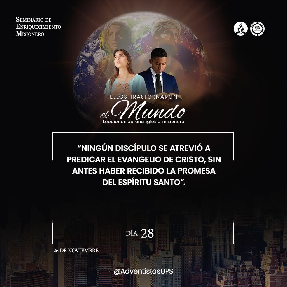 #SEM2023

DÍA 28 - ¡TRES MIL PERSONAS FUERON BAUTIZADAS!

“Ningún discípulo se atrevió a predicar el evangelio de Cristo, sin antes haber recibido la promesa del Espíritu Santo”.

#EllosTrastornaronElMundo
#Proyecto100

#CONECTADOS <a href="/presidenciadsa/">Pr. Stanley Arco | Oficial</a>