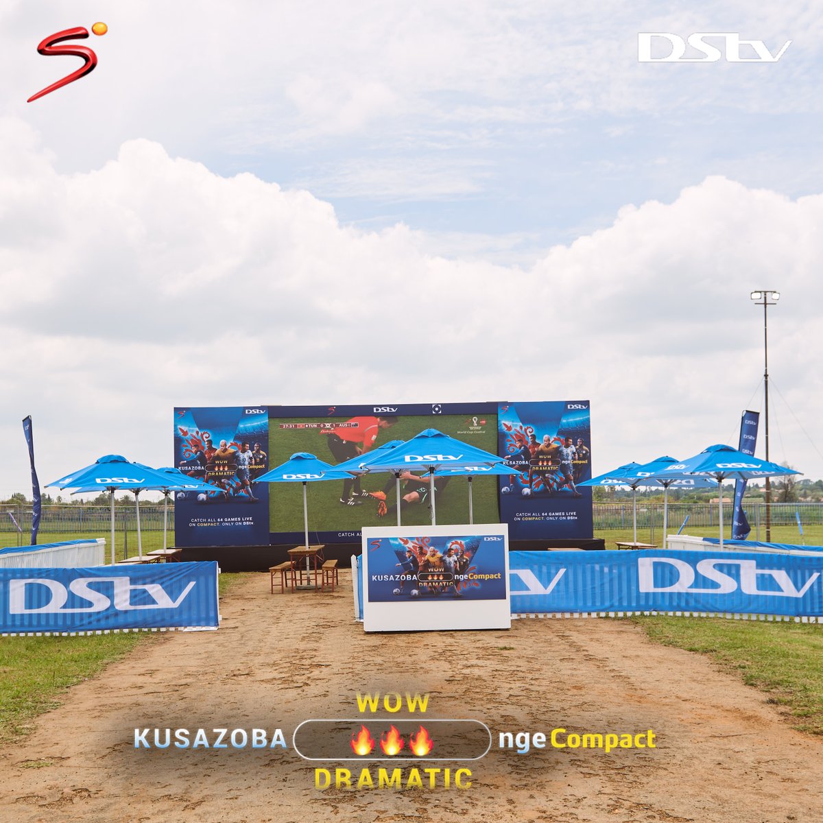 DStv's tweet photo. Monate ha o feleπ₯π₯π₯ We're here at #LyfeFest with @Yfm to bring you another #FIFAWorldCup viewing experience, and the #SummerOfYourLife. Stay tuned for more #KusazobaMnandi ngeCompact. https://t.co/n0z2wTtoXd